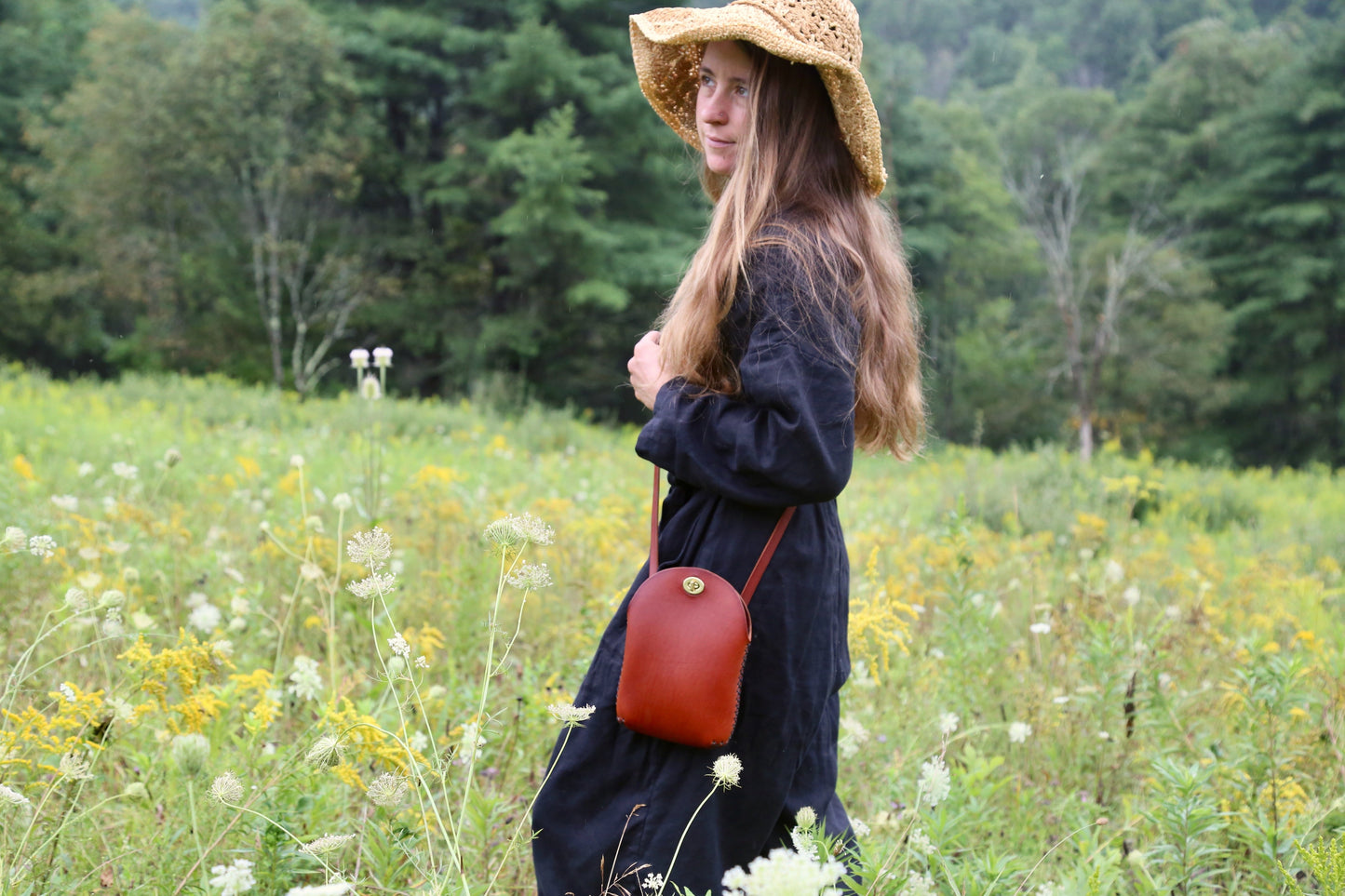 Cherrywood Red Minimalist Crossbody Bag