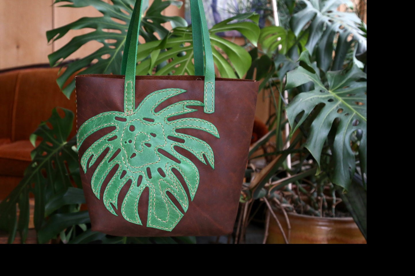 Monstera Leaf Tote