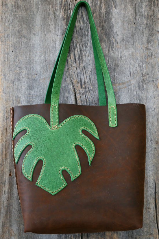 Monstera Leaf Tote