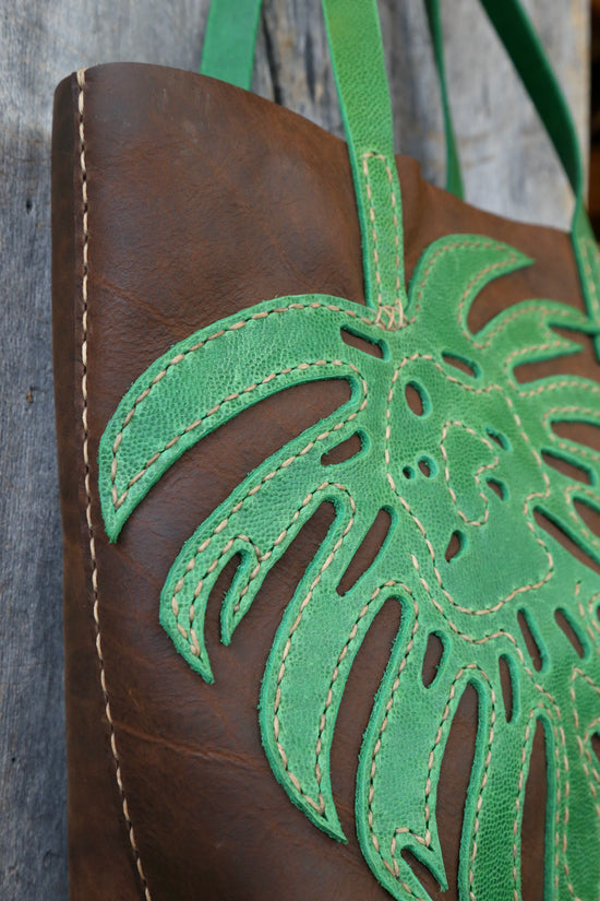 Monstera Leaf Tote