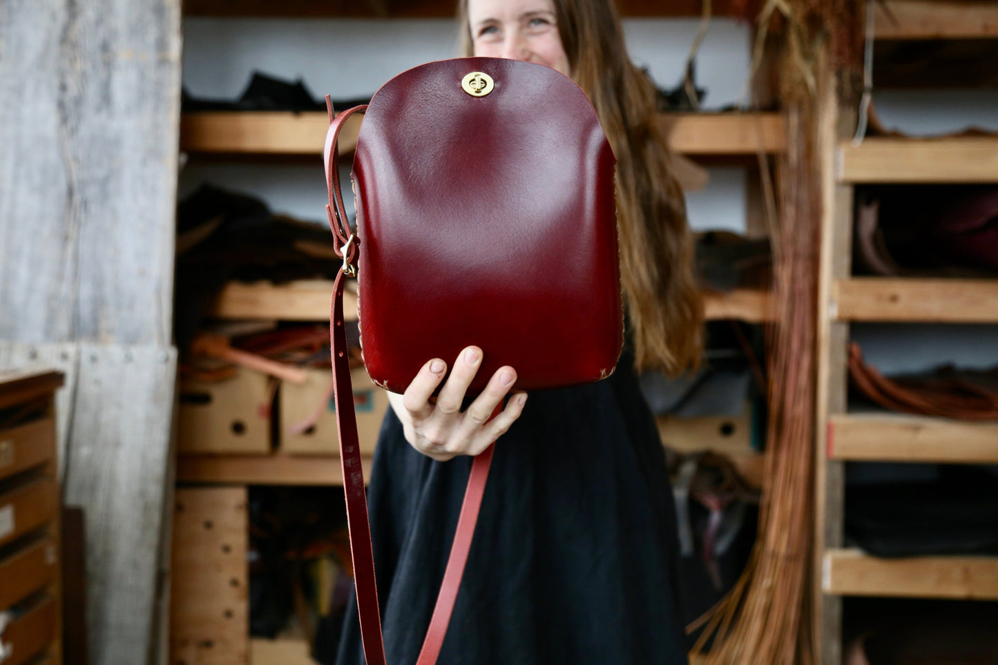 Large Cherry Minimalist Crossbody Bag