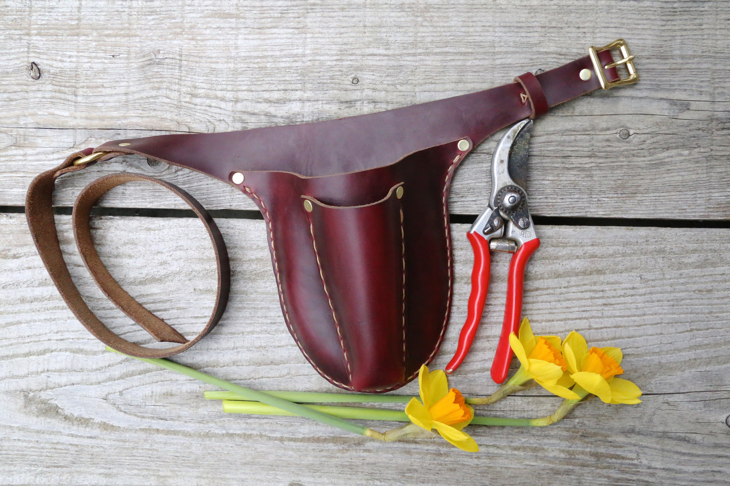 Burgundy Garden Tool Belt