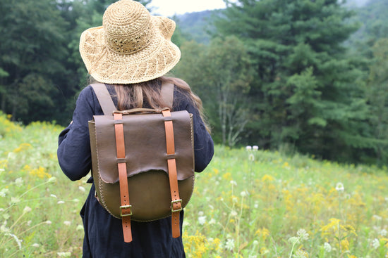 Olive Bridle Leather Backpack