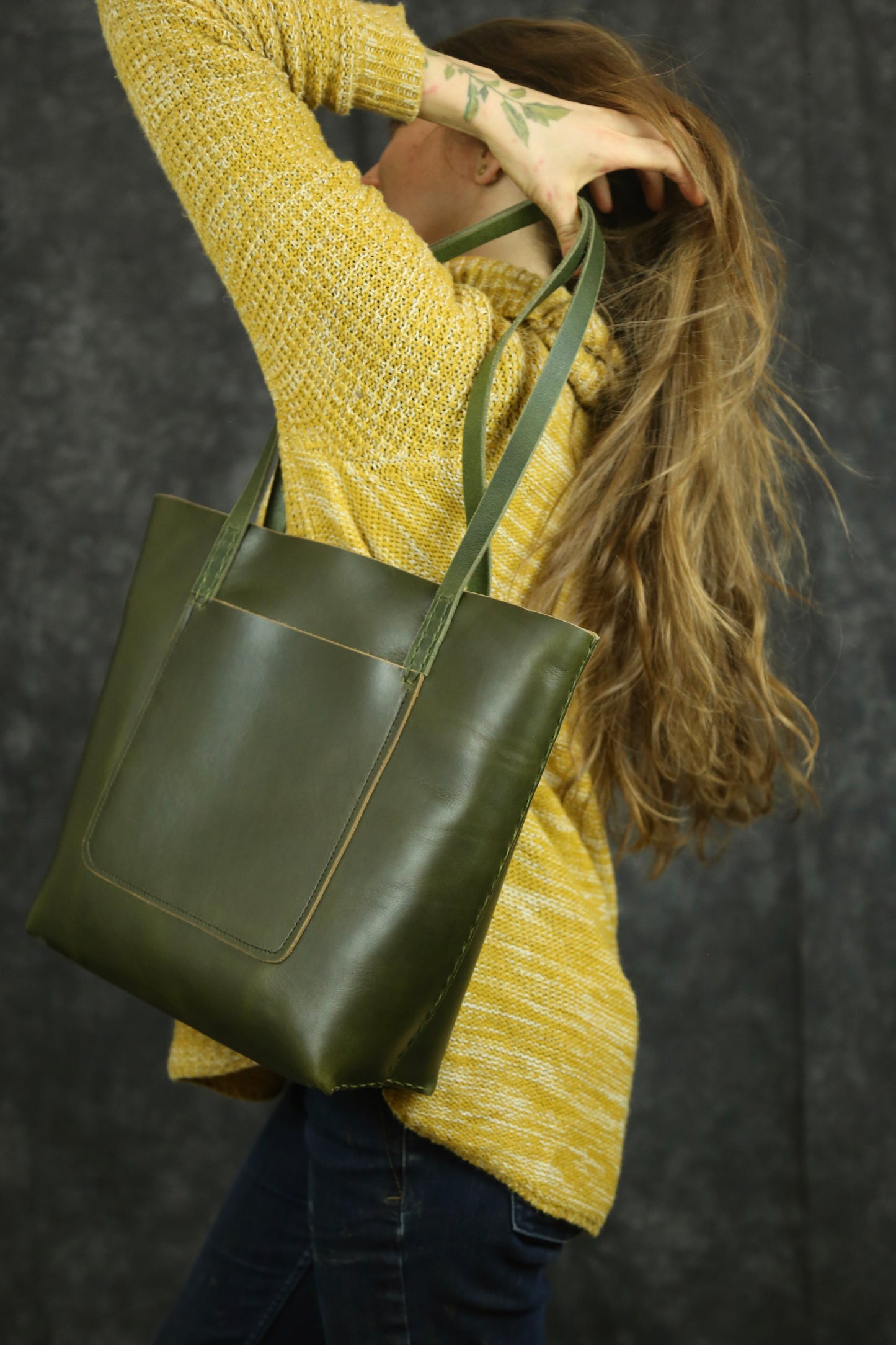 Green Horween Tote