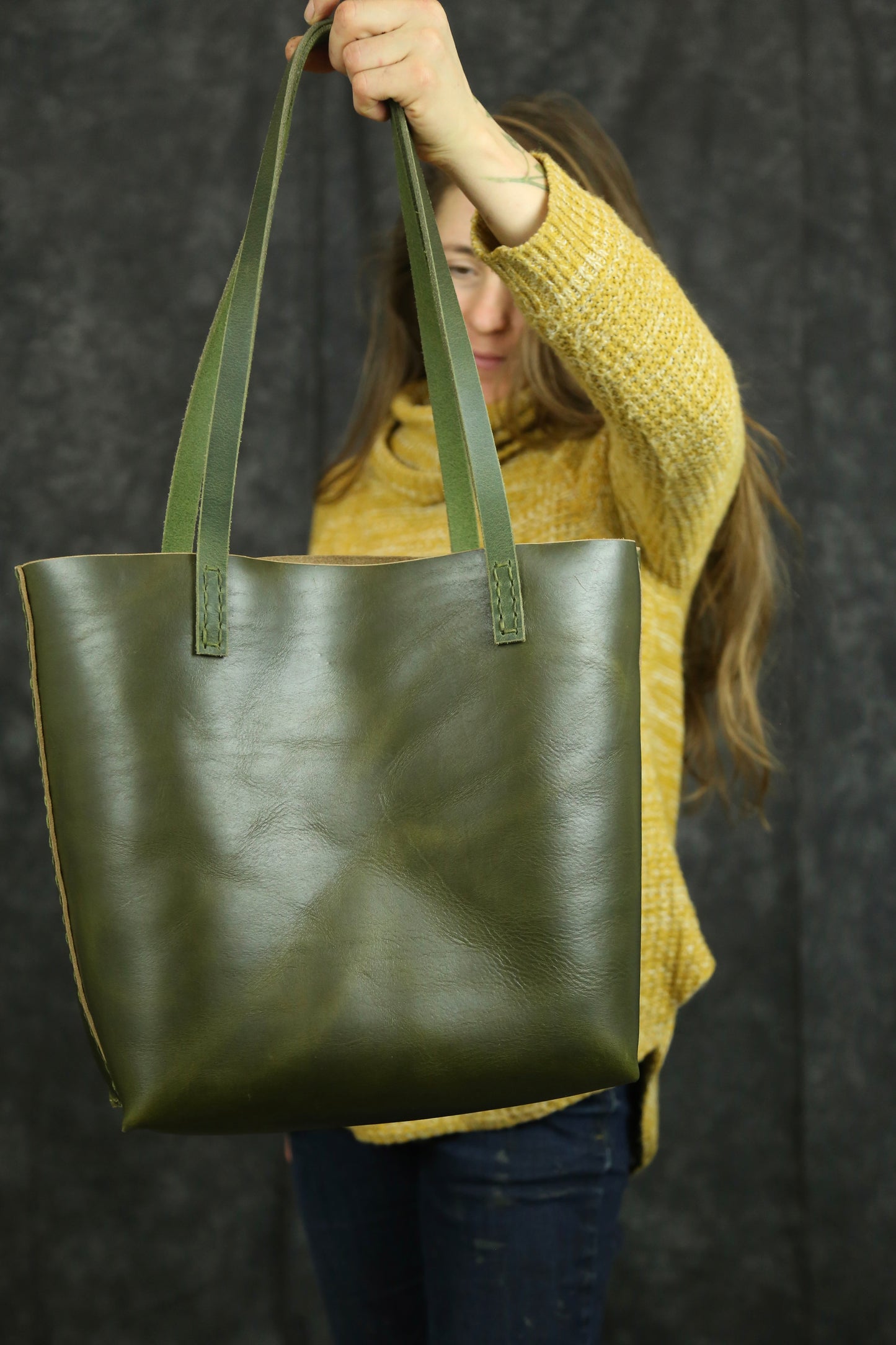 Green Horween Tote