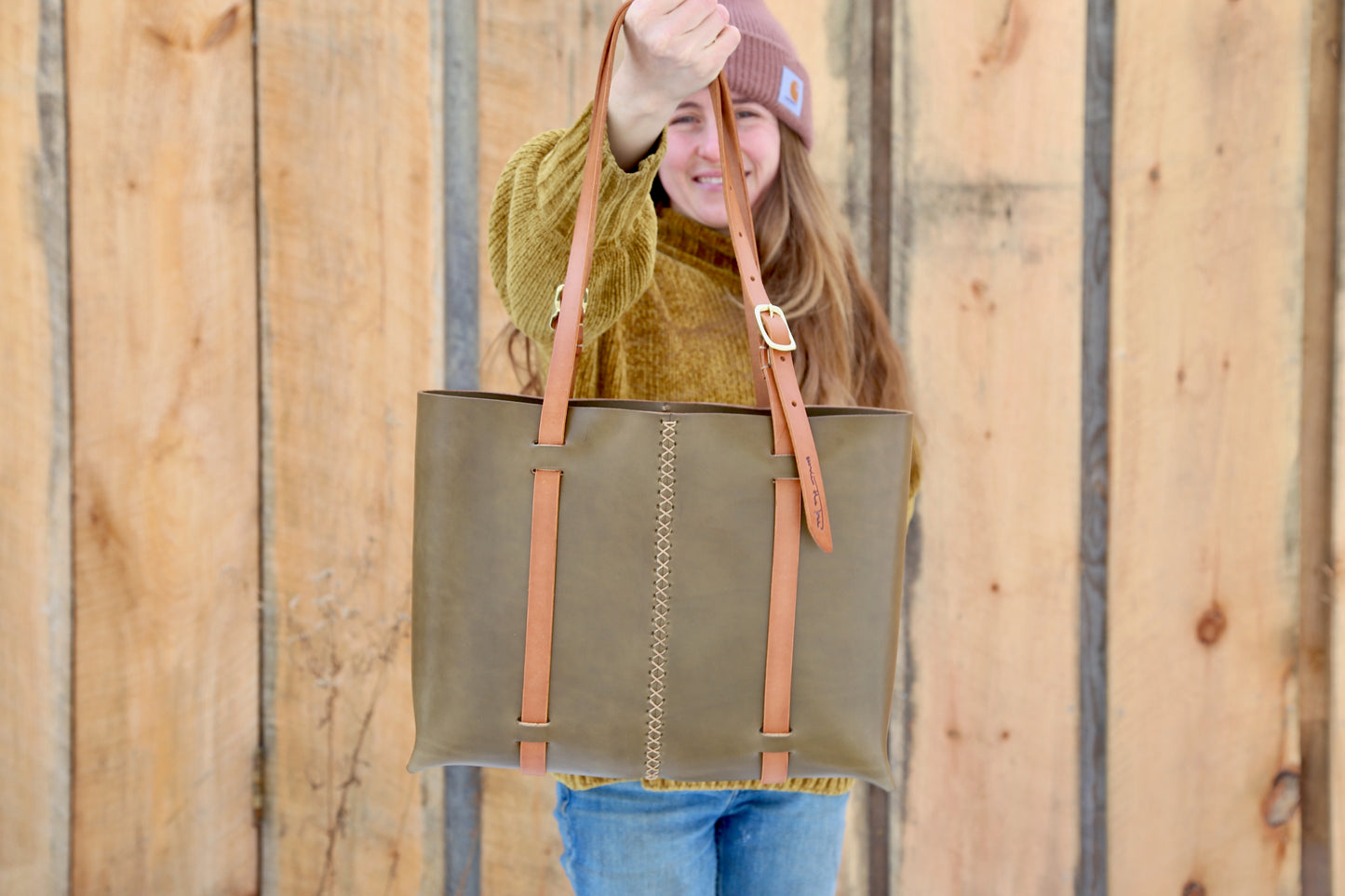 Olive Bridle Leather Weekday Tote