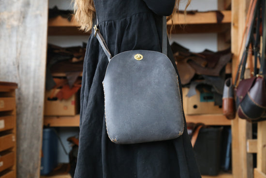 Large Slate Grey Minimalist Crossbody Bag